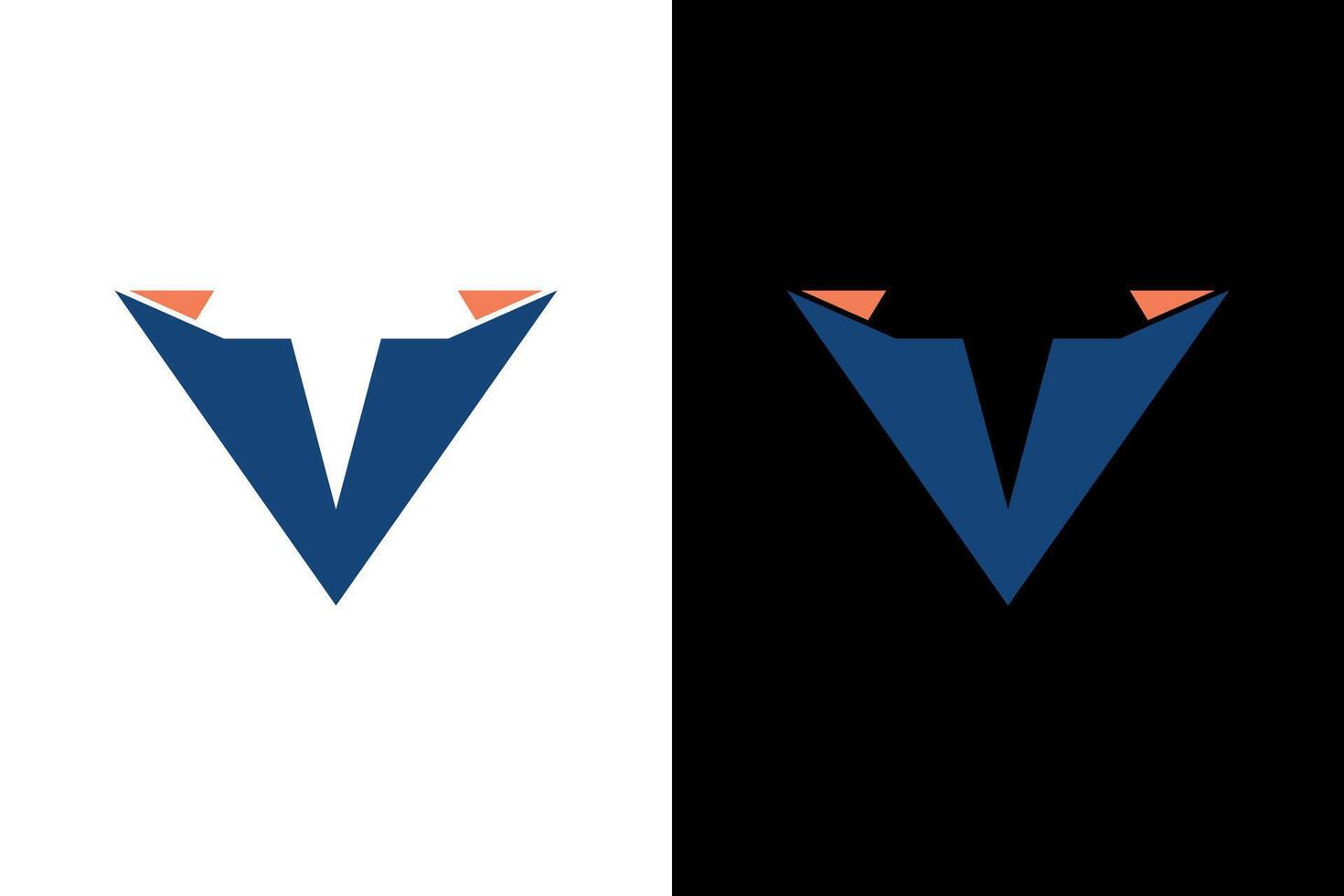 Modern Abstract V Logo Design vector
