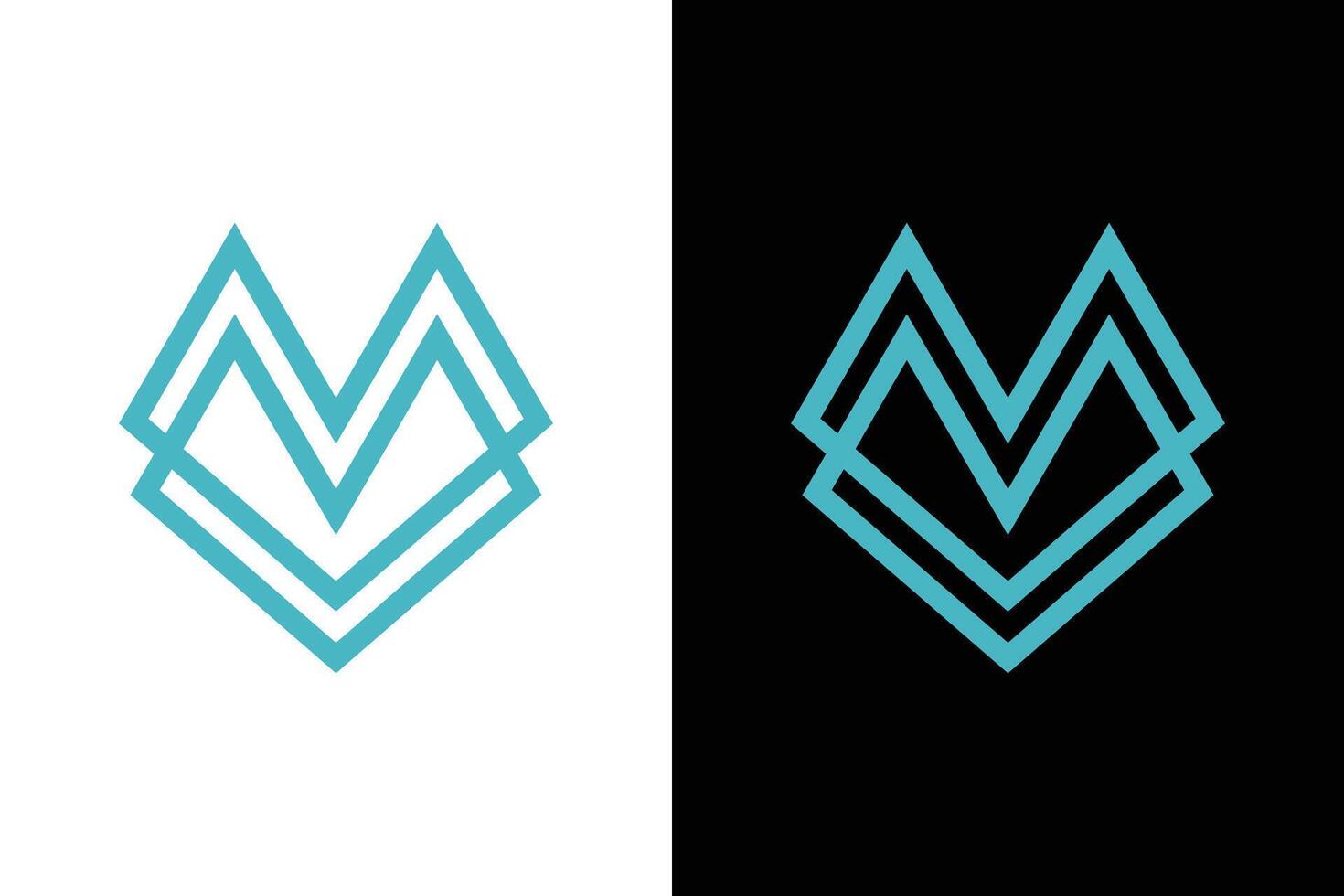 Modern Teal Chevron Abstract Logo Design vector
