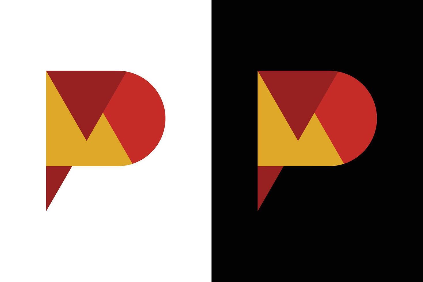 Modern Abstract Geometric Letter P Logo vector