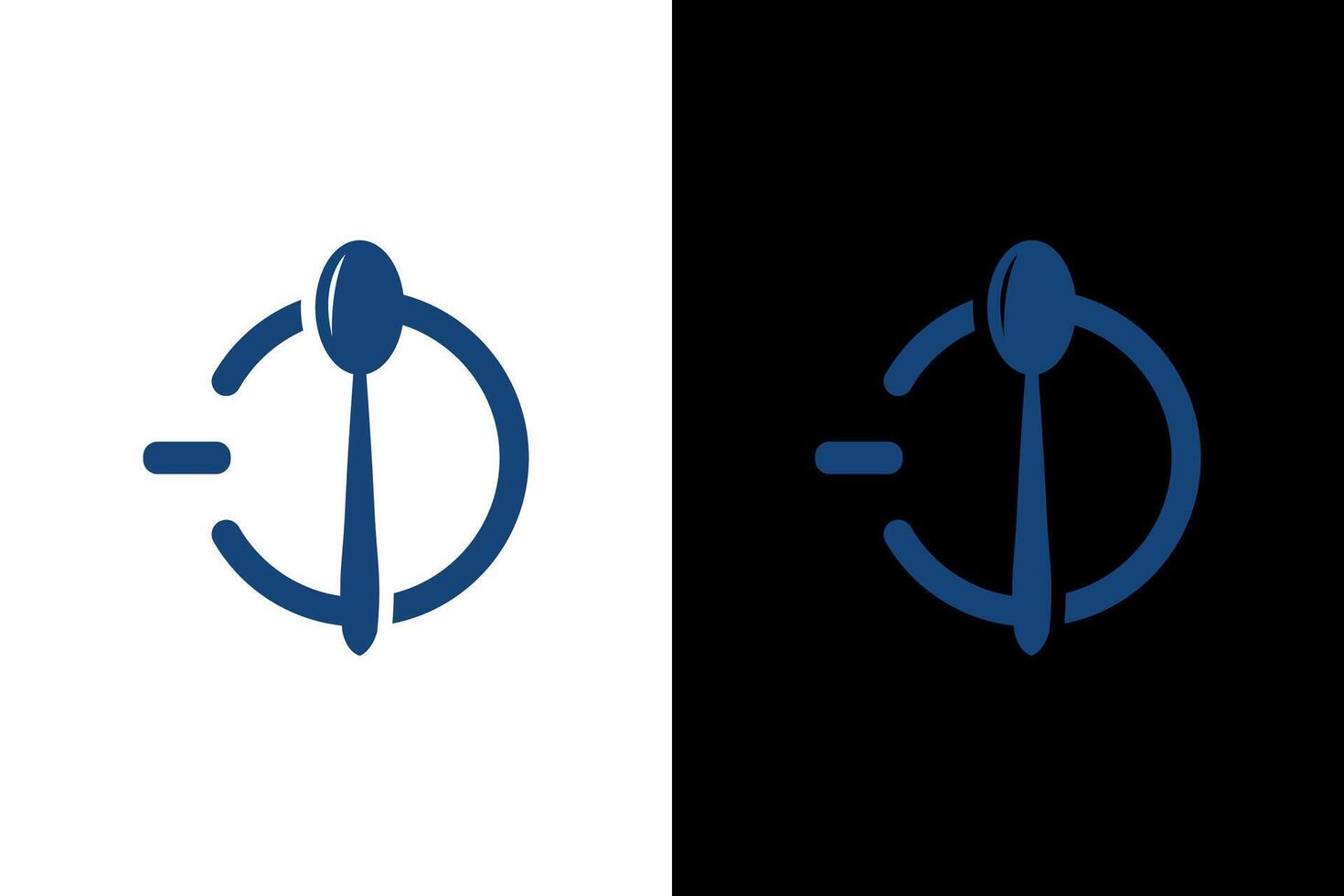 Spoon in Circle Logo Art vector
