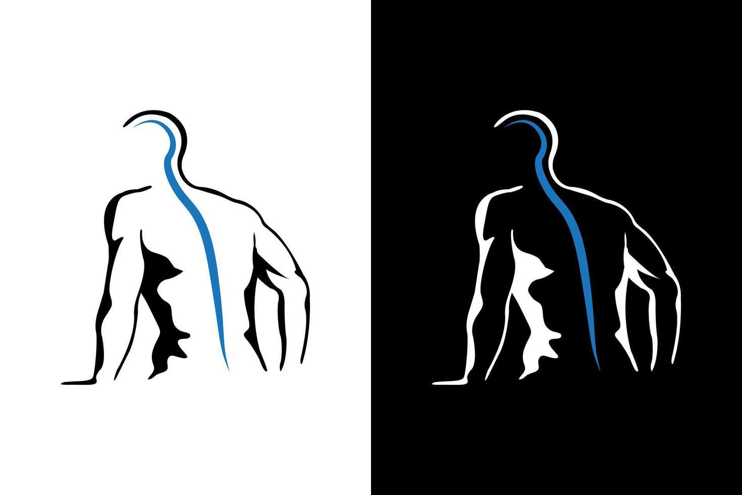 Abstract Spinal Health Back Illustration vector
