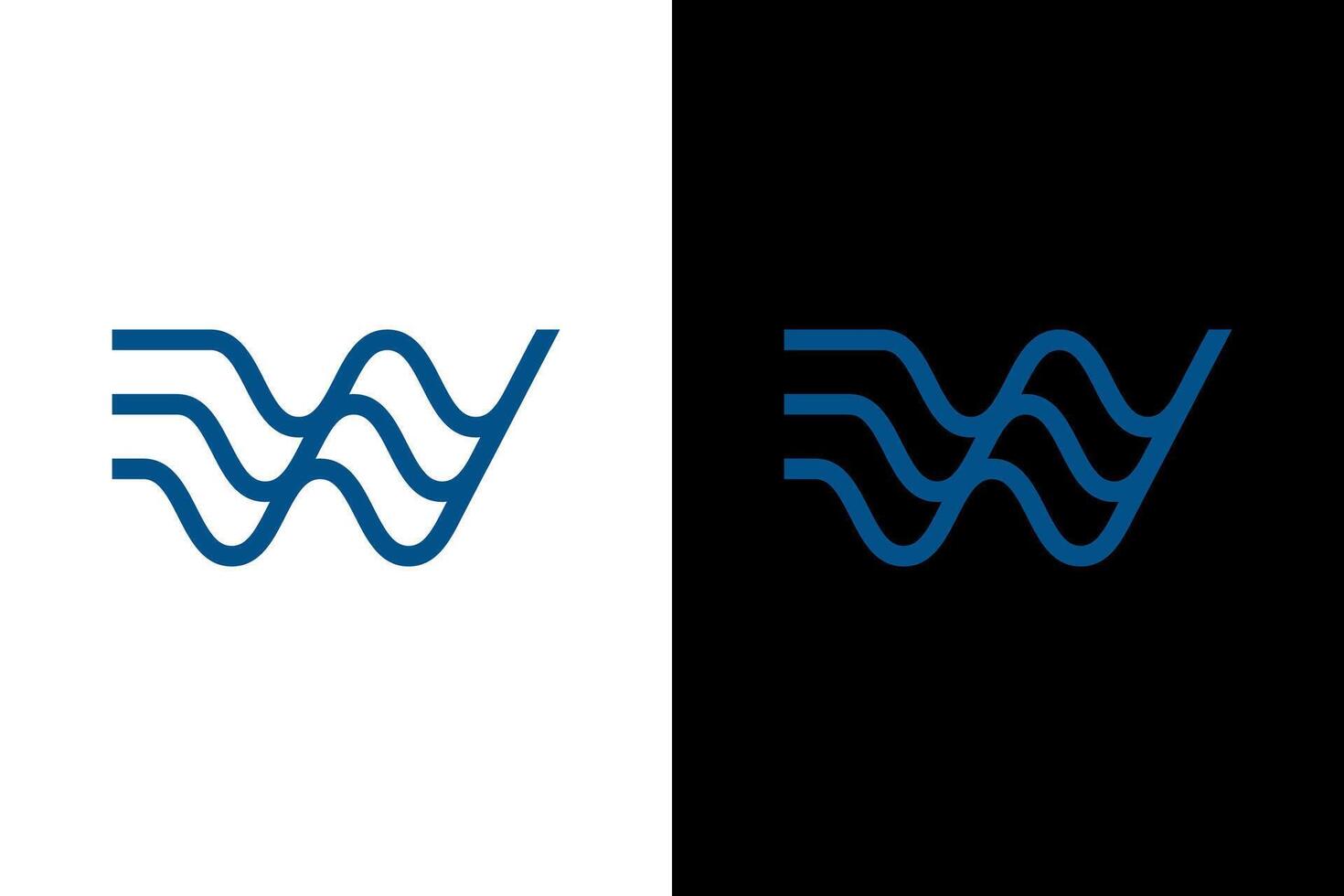 Abstract Blue Waves Illustration Graphic vector