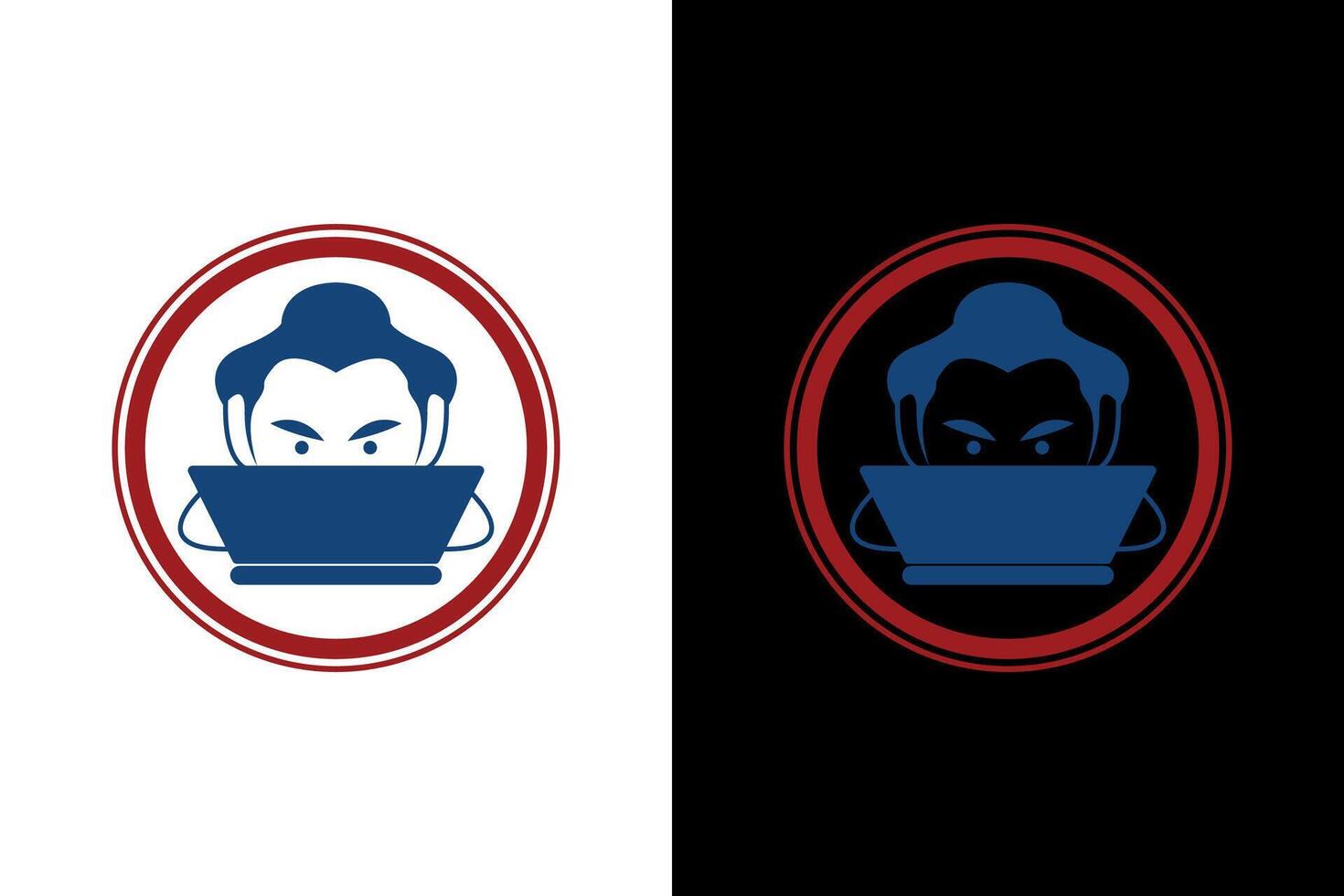 Tech Vigilante Logo with Intense Gaze vector