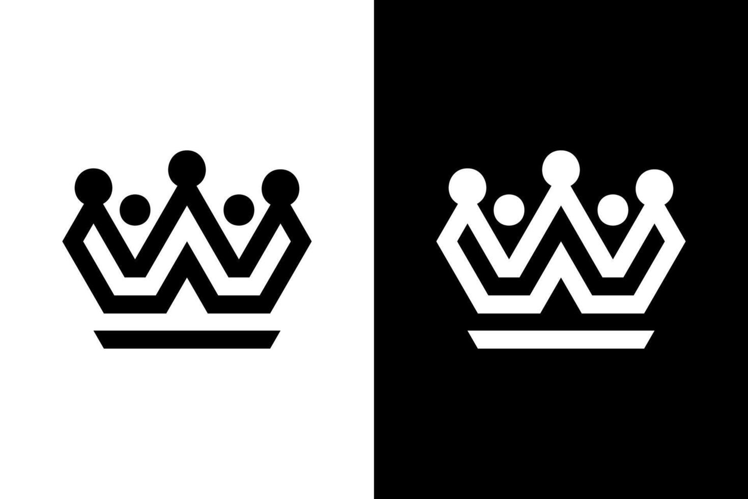 Minimalist Crown Logo Modern Royalty Design vector