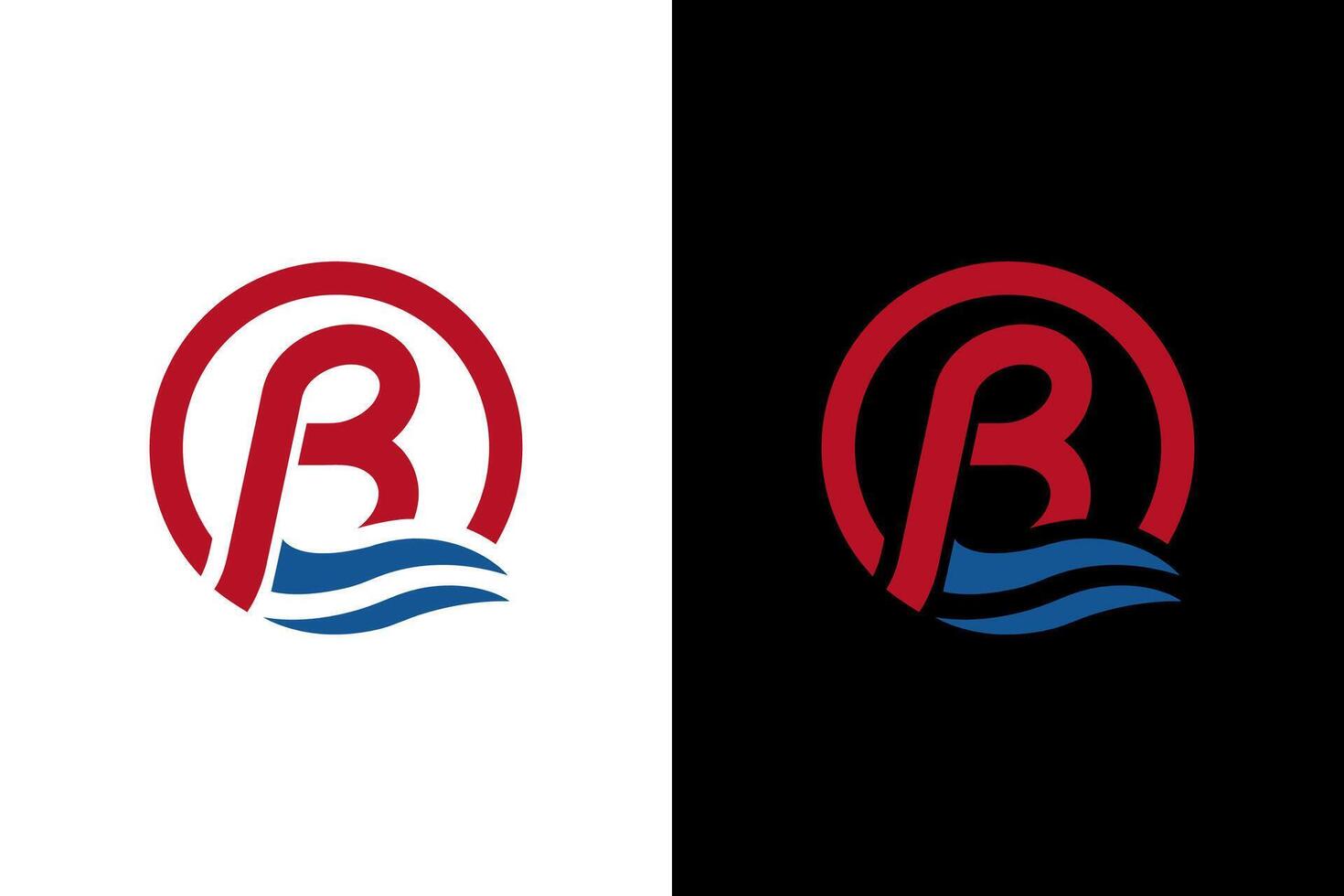 Sleek Beta Symbol with Waves Design vector