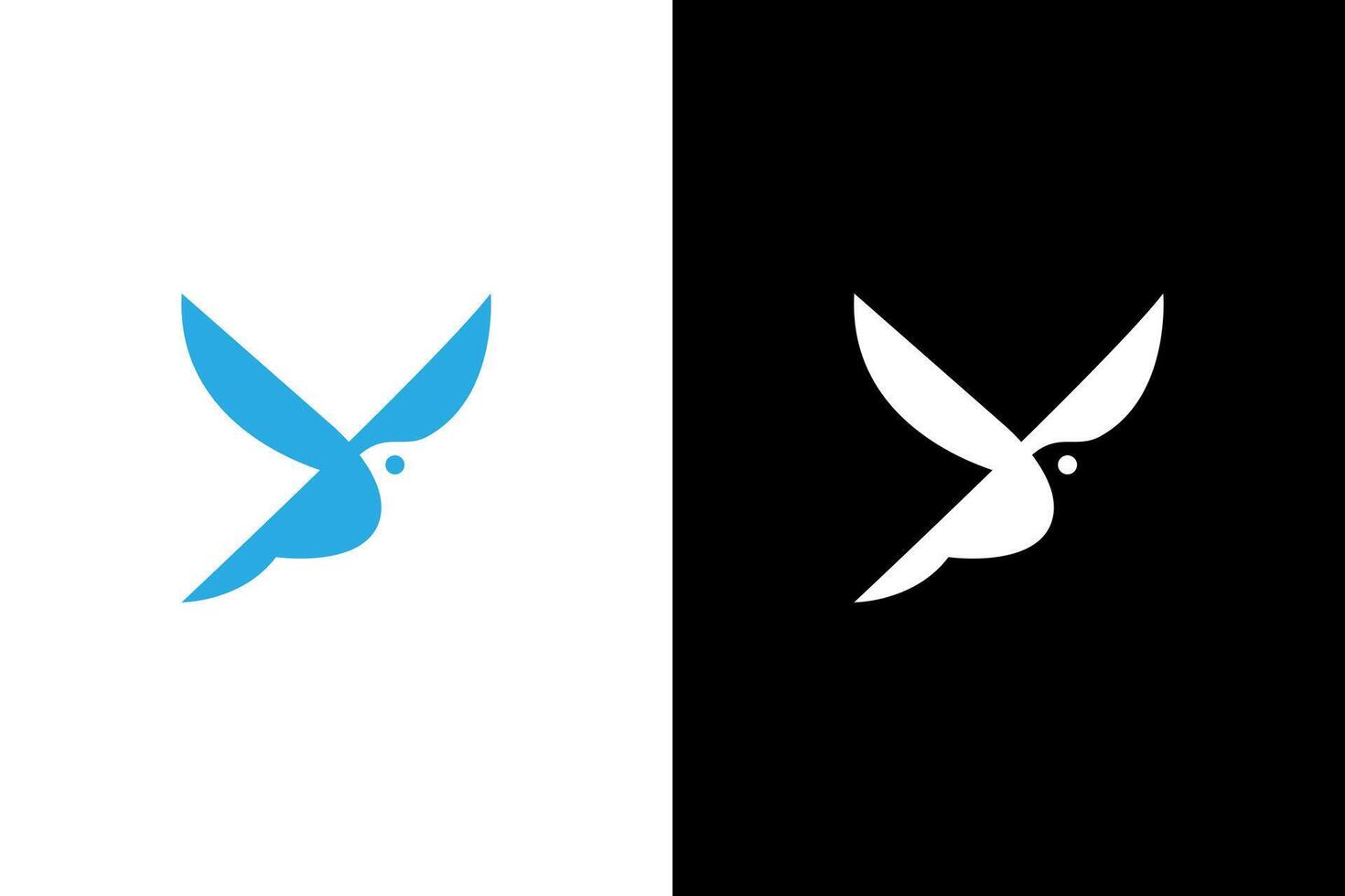 Minimalist Bird Logo Design Illustration vector