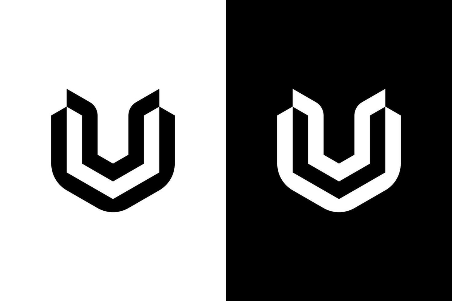 Modern Abstract Geometric Shield Logo Design vector