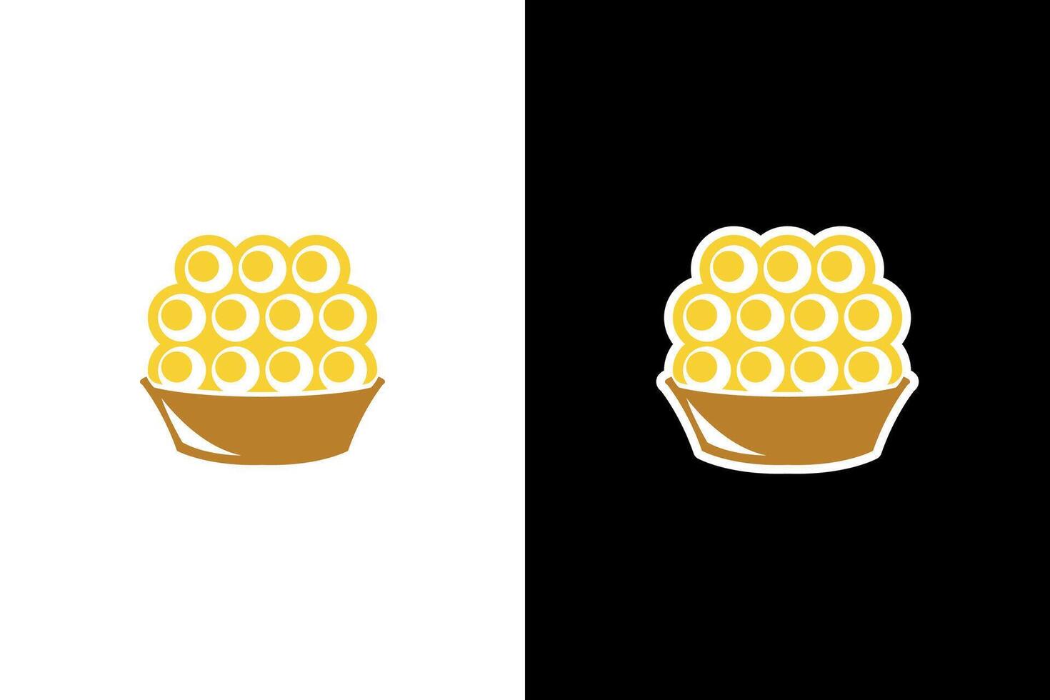 Stylized Golden Beehive in a Basket vector