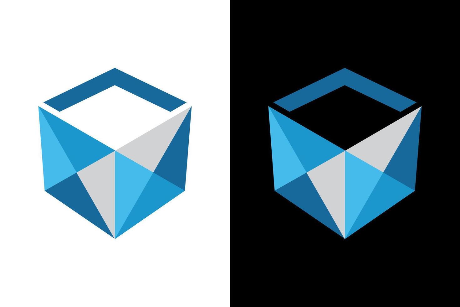 Modern Abstract Cube Logo Design vector