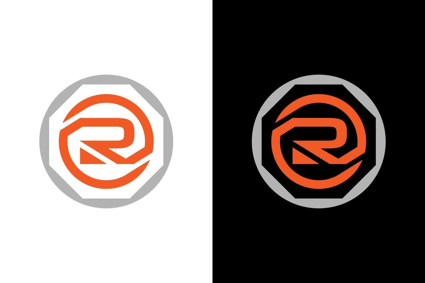 Modern Letter R Abstract Logo Design vector
