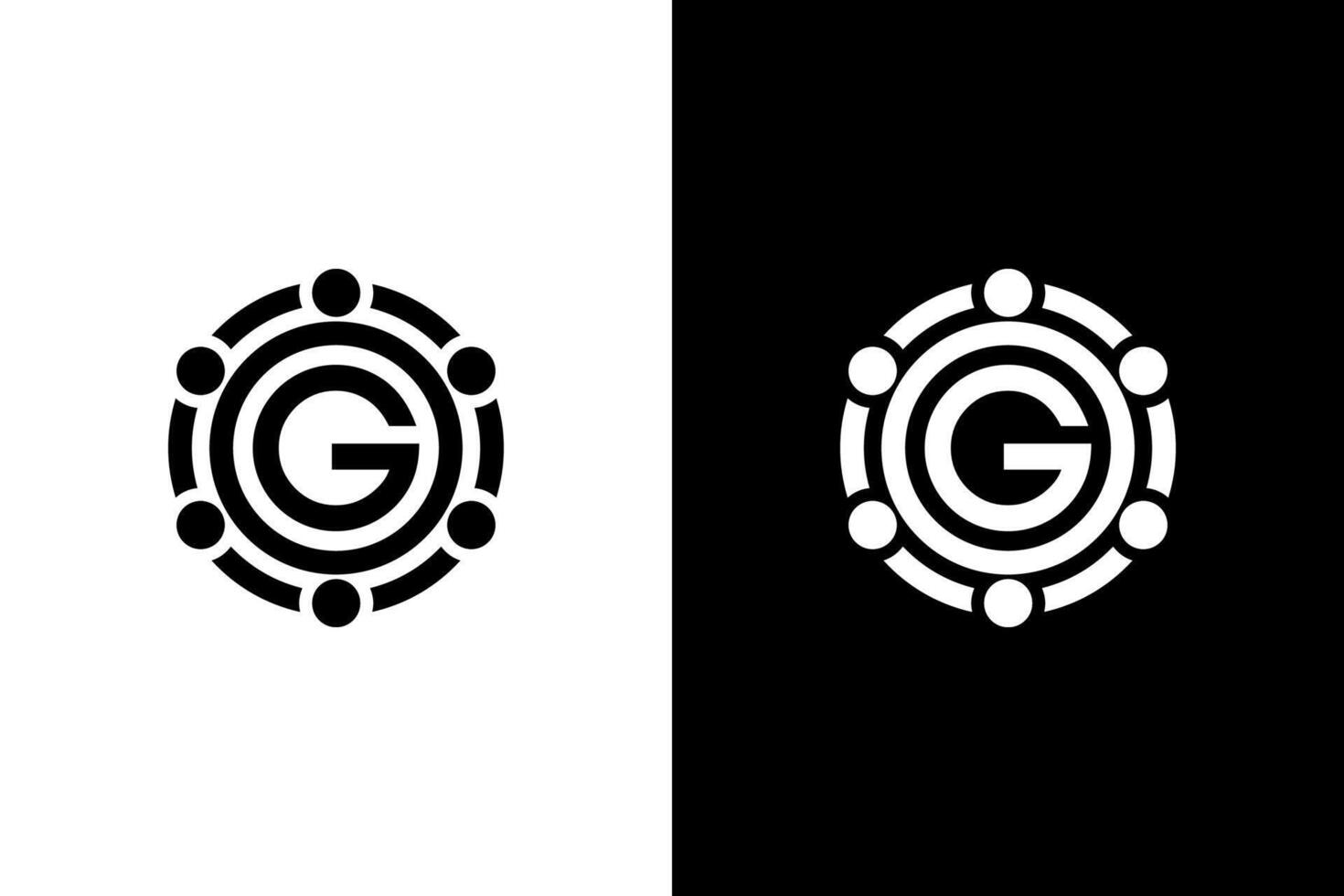 Elegant Letter G Circle Logo Design vector