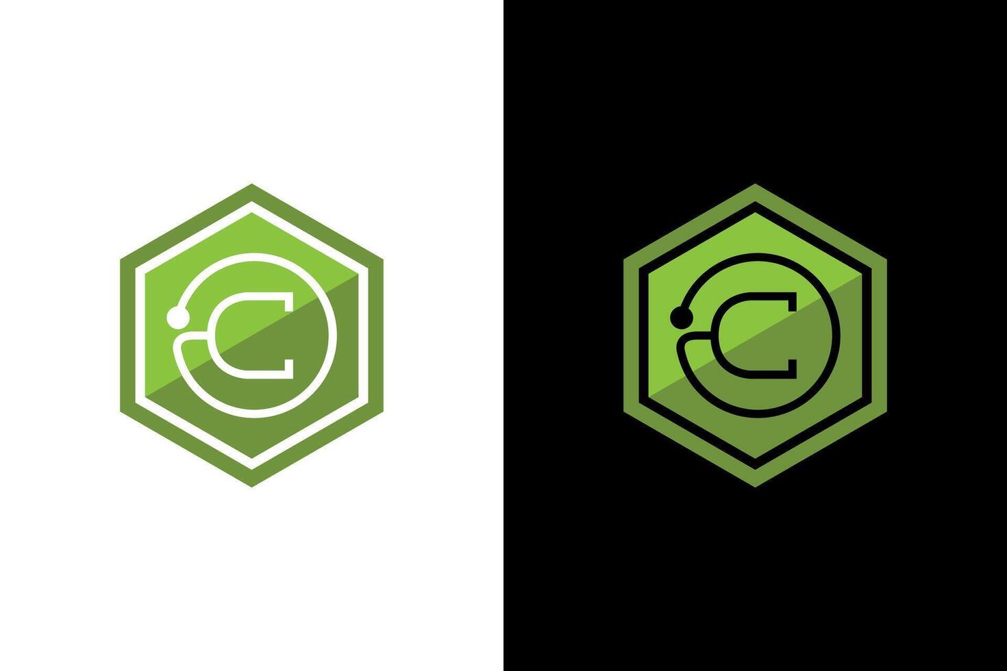 Modern Medical Logo with Stethoscope Symbol vector