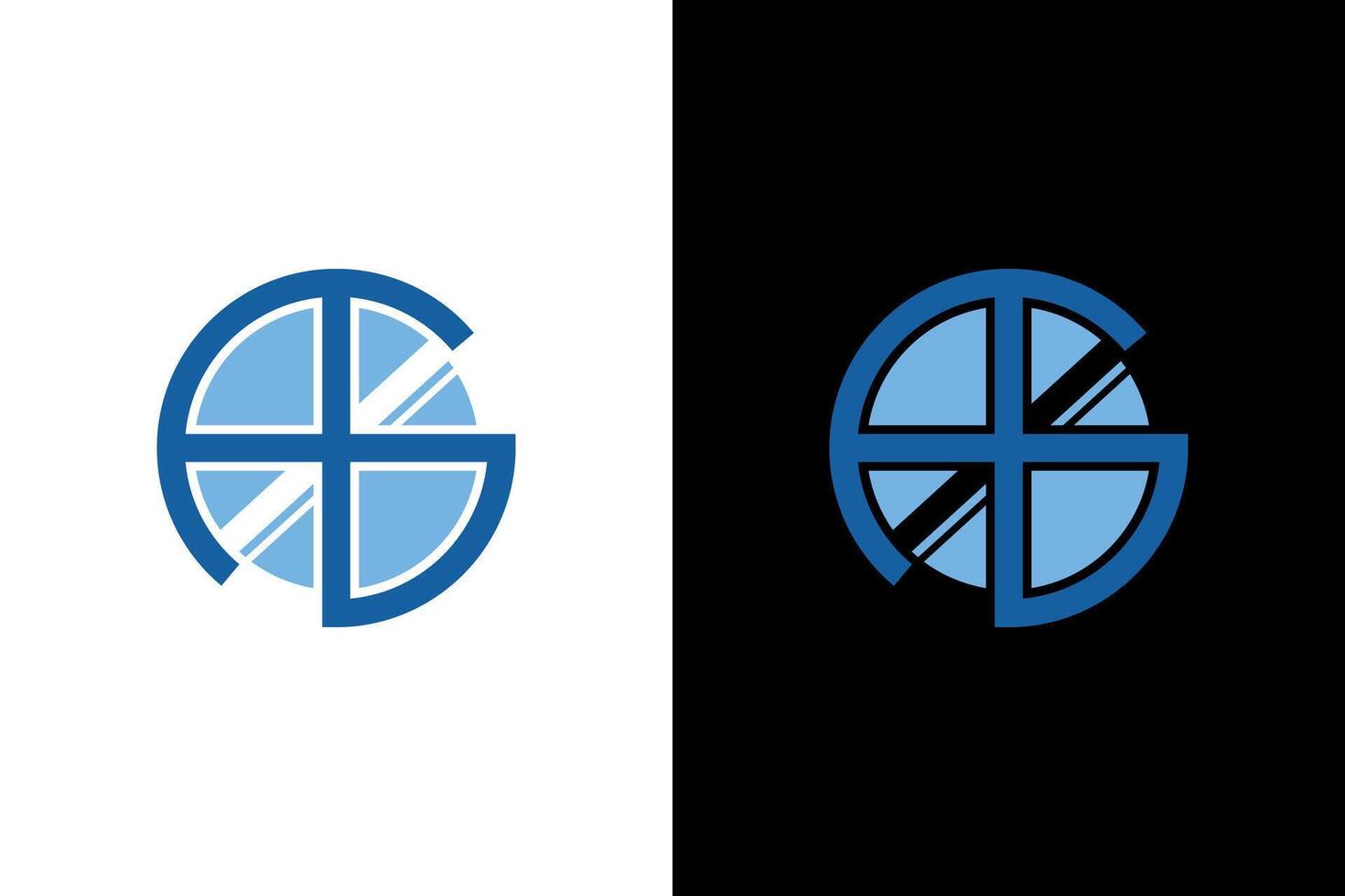 Modern EG Initial Circular Logo Design vector