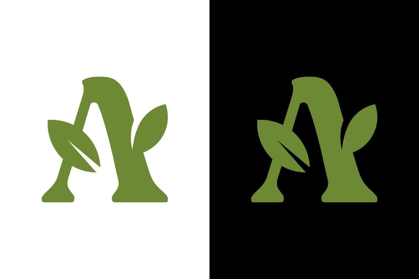 Nature Letter A Creative Logo Design vector