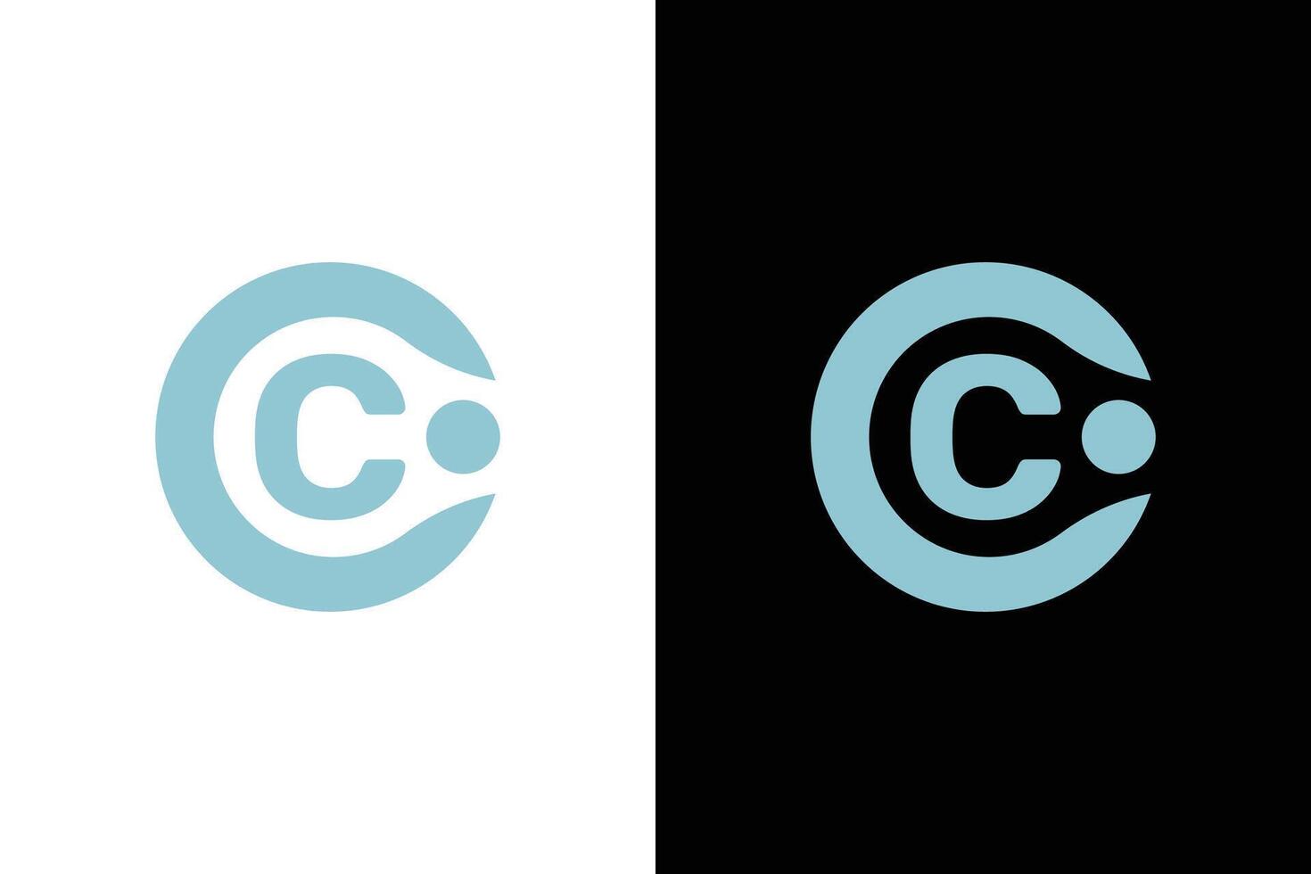 Clean Circular Letter C Logo Design vector