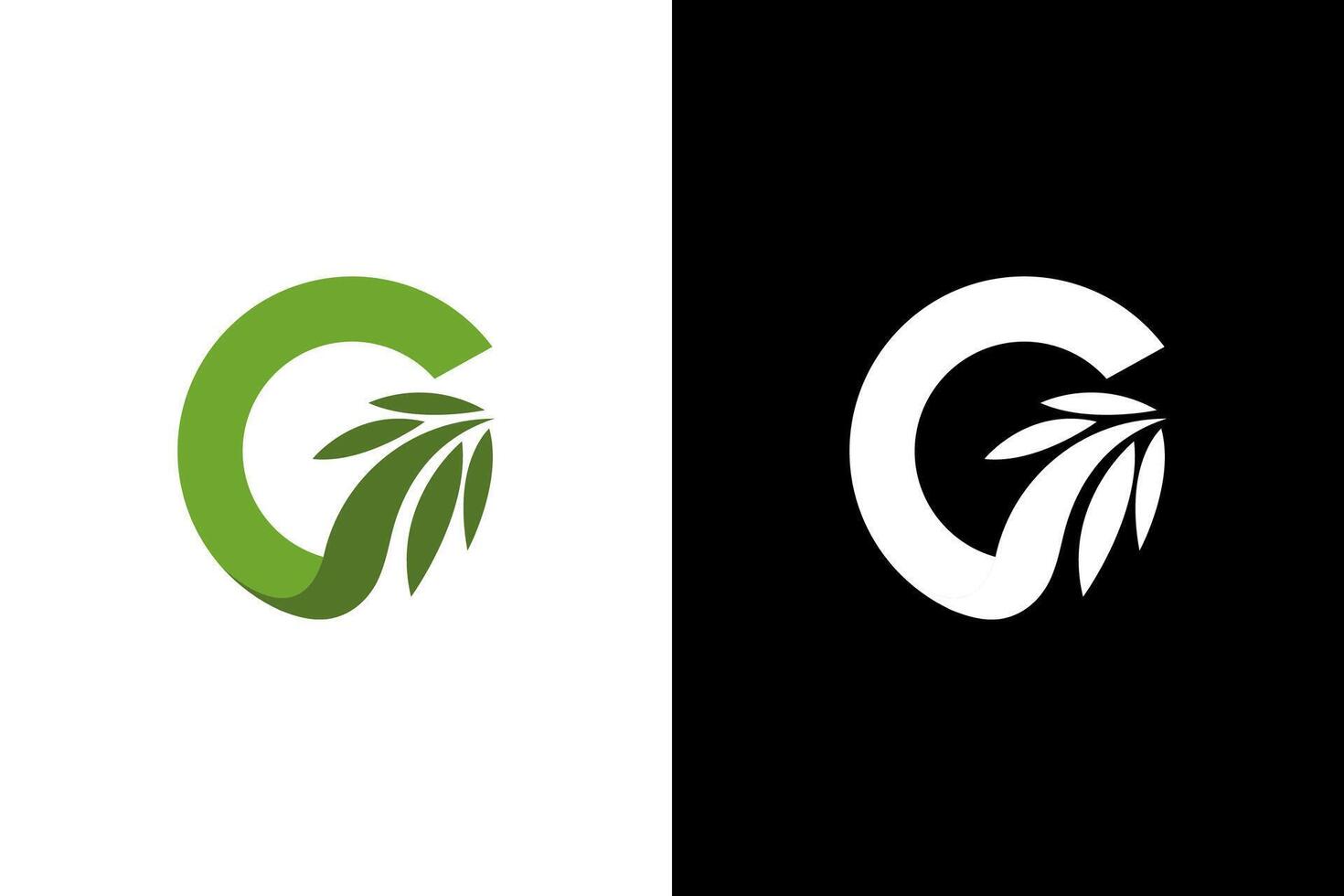 Abstract Green Letter G Logo Design vector