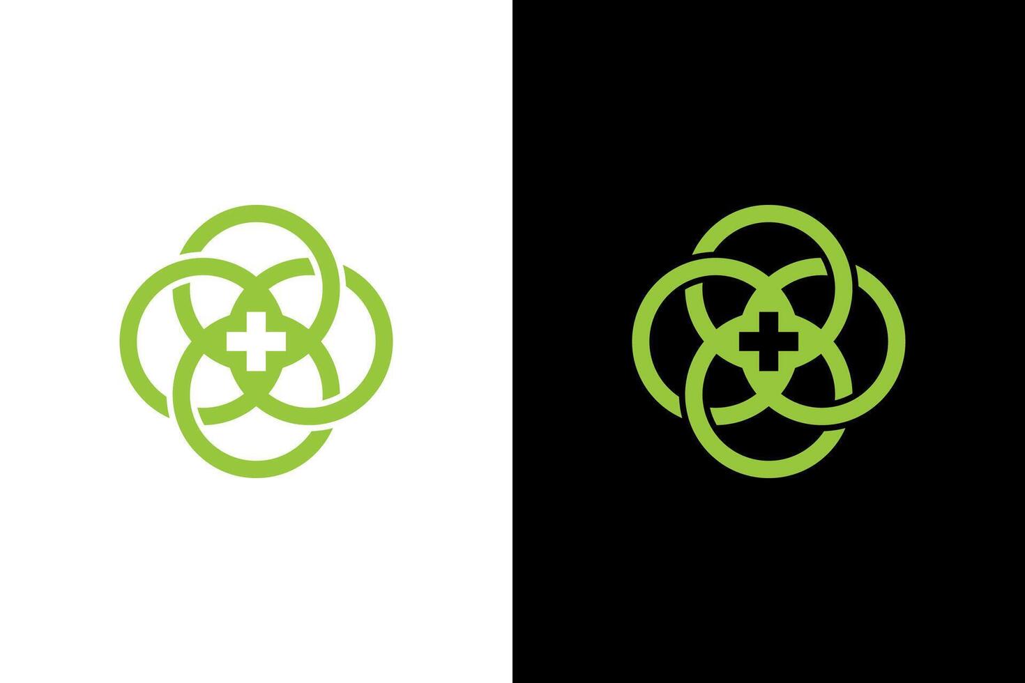 Abstract Green Medical Symbol Design vector