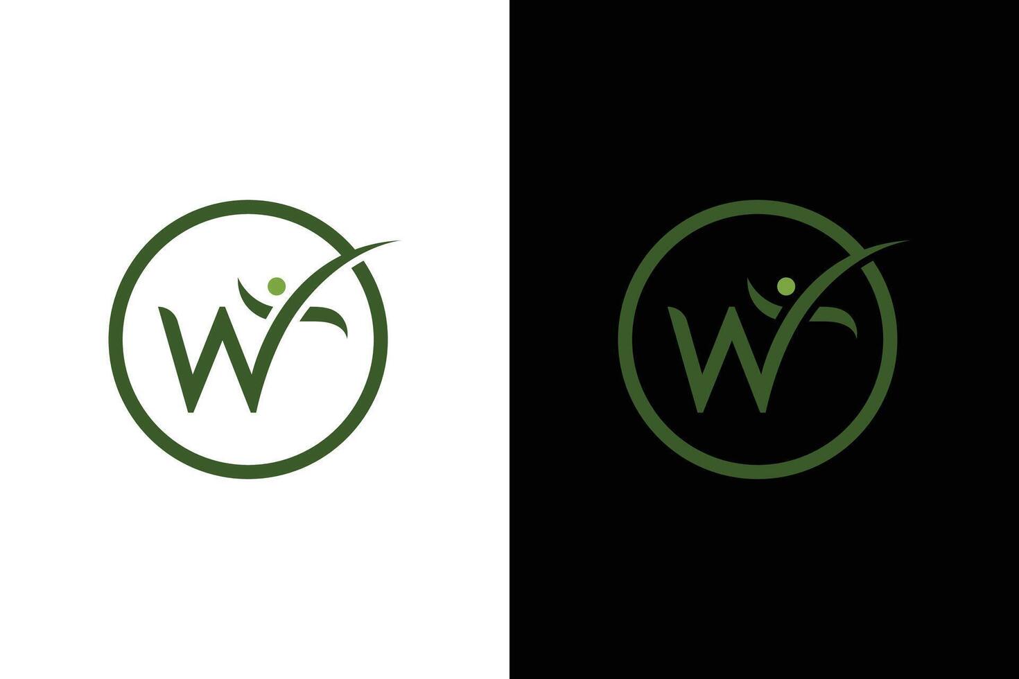 Green Wellness and Nature Logo Design vector