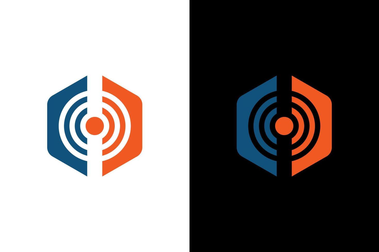 Modern Communication and Technology Logo Design vector