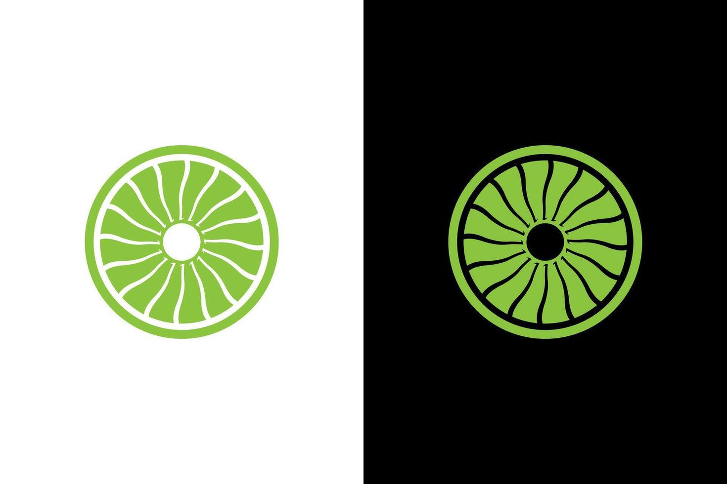 Abstract Lime Slice Refreshing Freshness vector