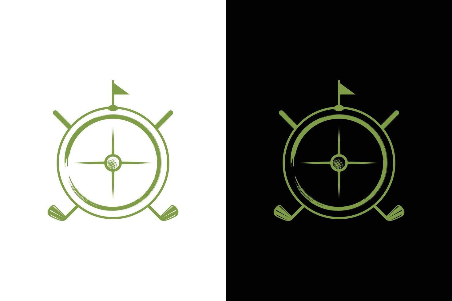 Minimalist Golf Direction and Precision Emblem vector