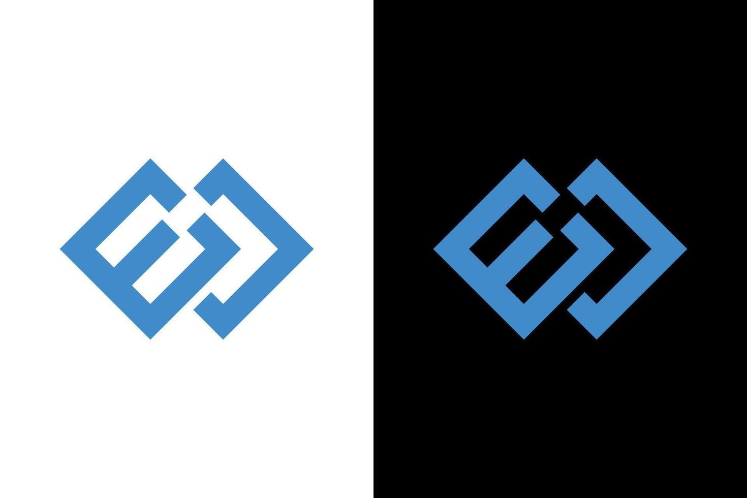 Modern Abstract Blue Geometric Logo Design vector