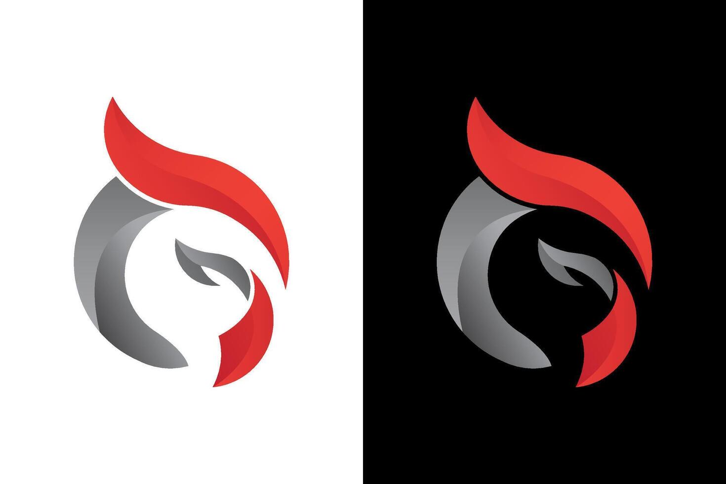 Dynamic Circular Abstract Gaming Logo Design vector