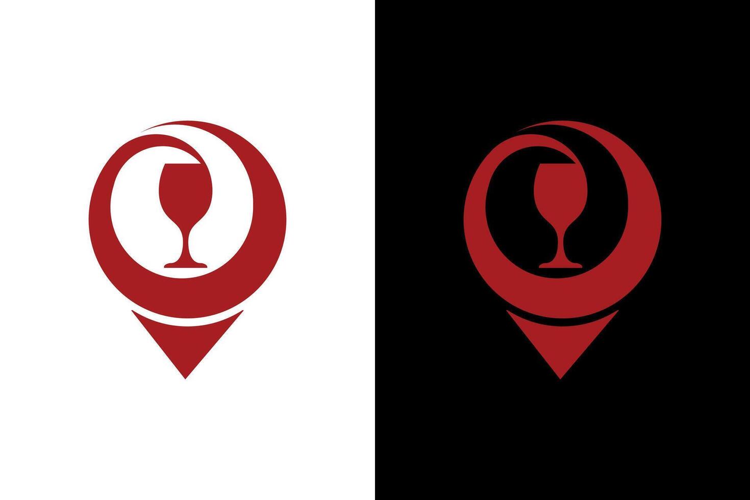 Sophisticated Wine Location Pin Icon Design vector
