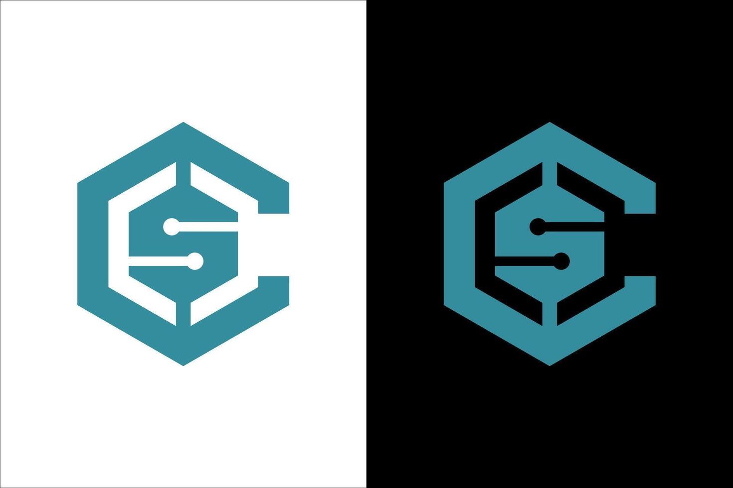 Modern Tech Logo with Geometric Design vector
