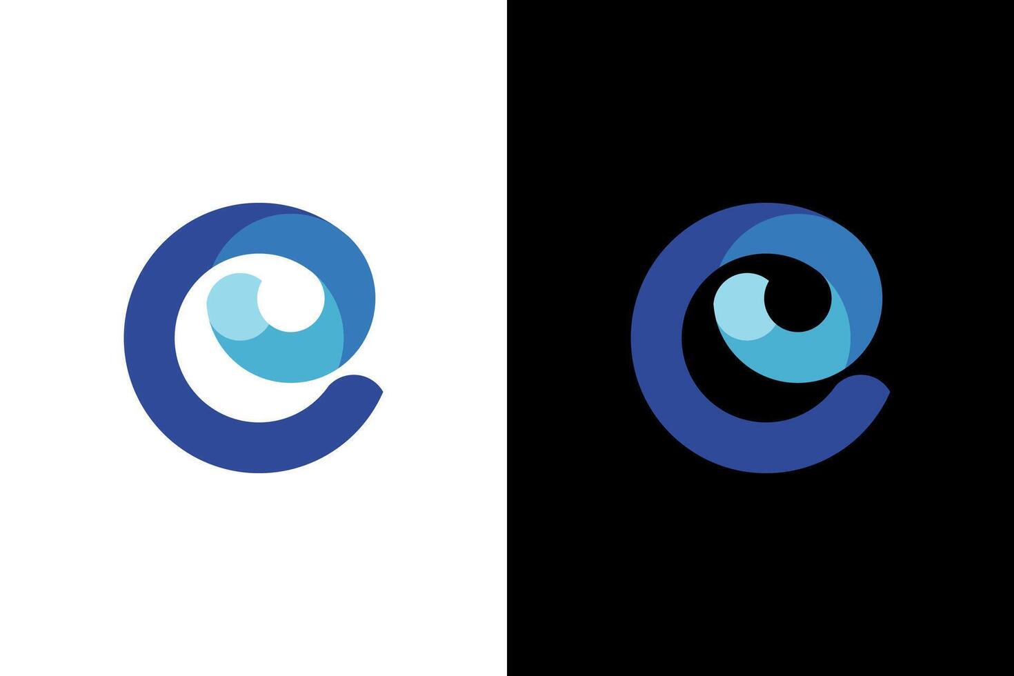 Modern Abstract Blue Circular Logo Design vector
