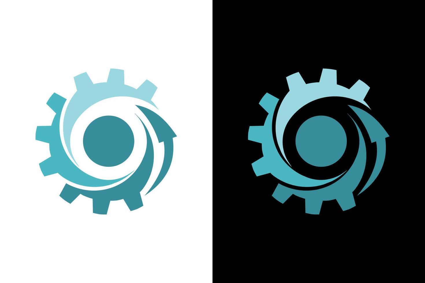 Gear Arrow Rotation Creative Logo vector