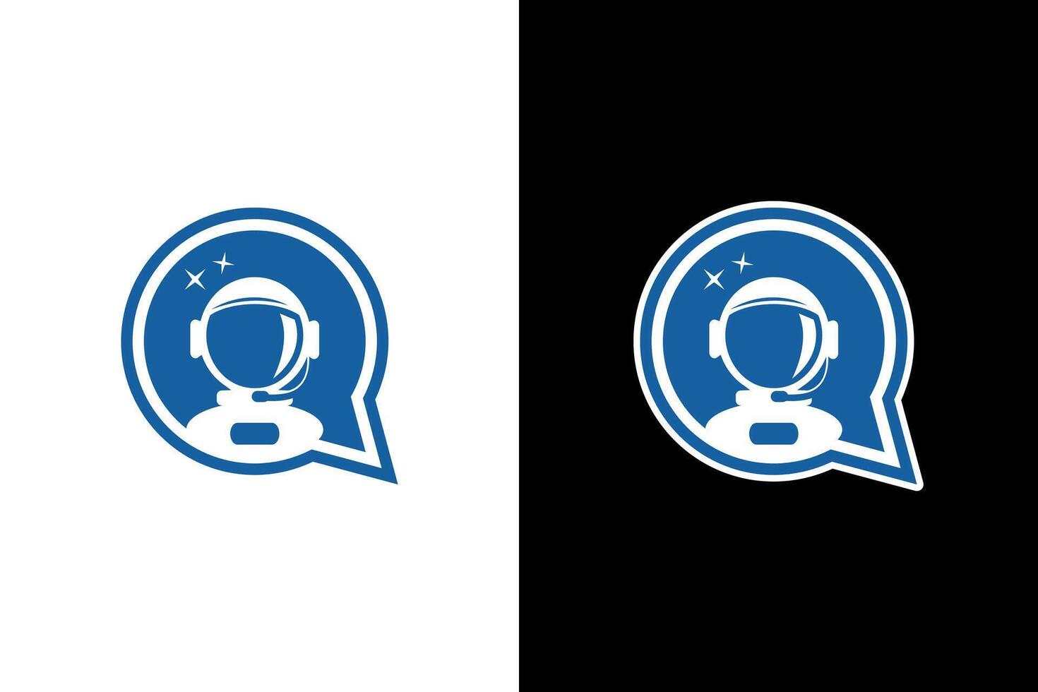 Astronaut Talking in Space Speech Bubble vector