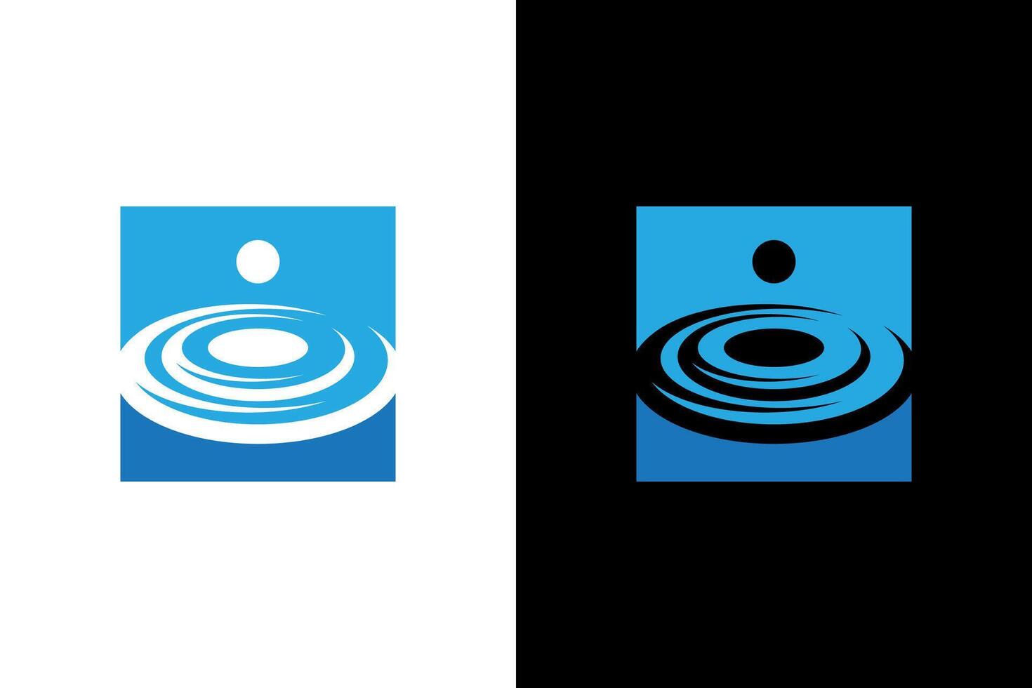 Blue Ripples Graphic Water Drop vector