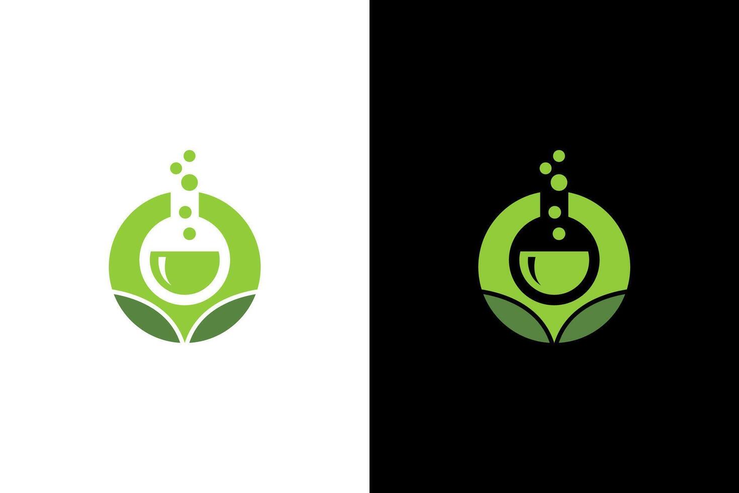 Modern Green Science and Nature Logo vector