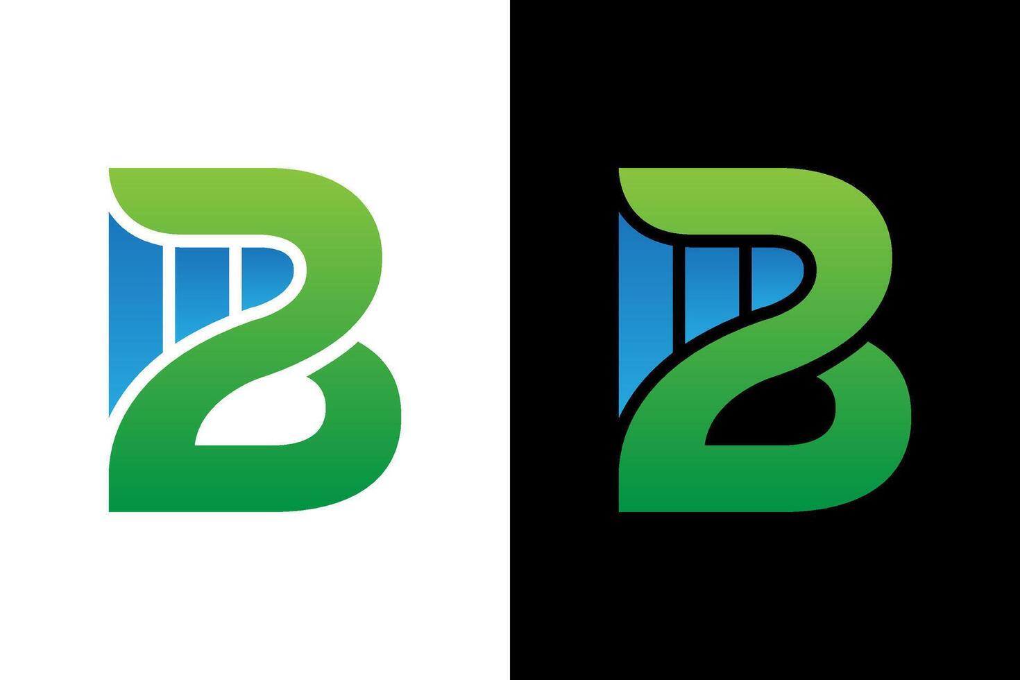 Modern Abstract Letter B Logo Design vector