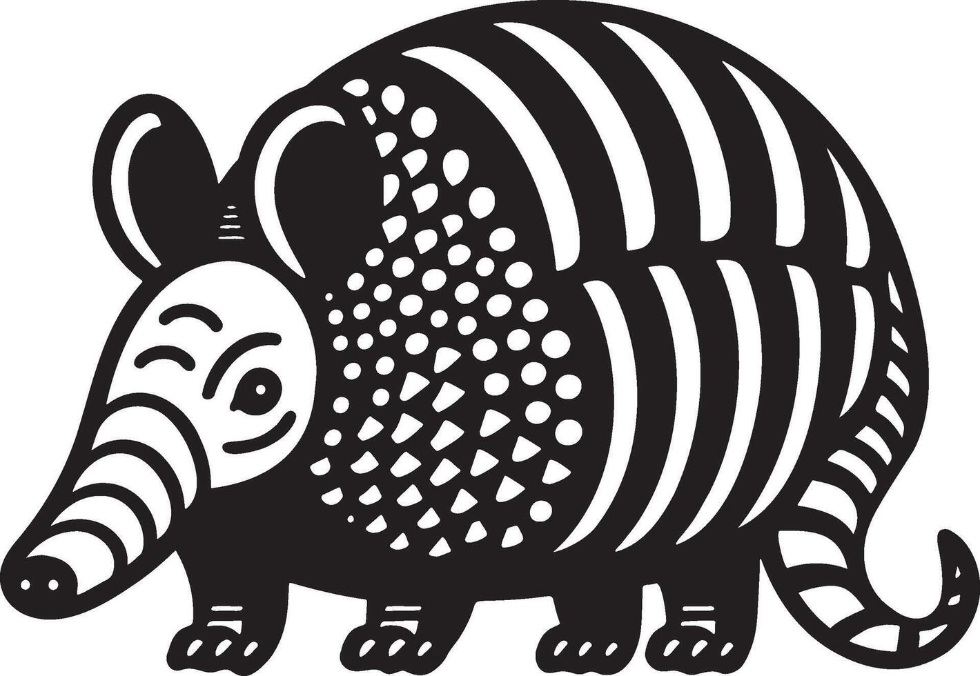 Armadillo Sketch Drawing. vector