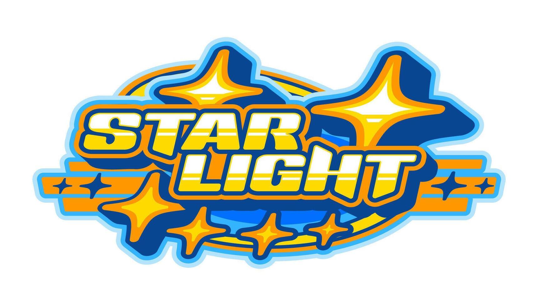 Star light retro Y2K element or vintage icon vector
