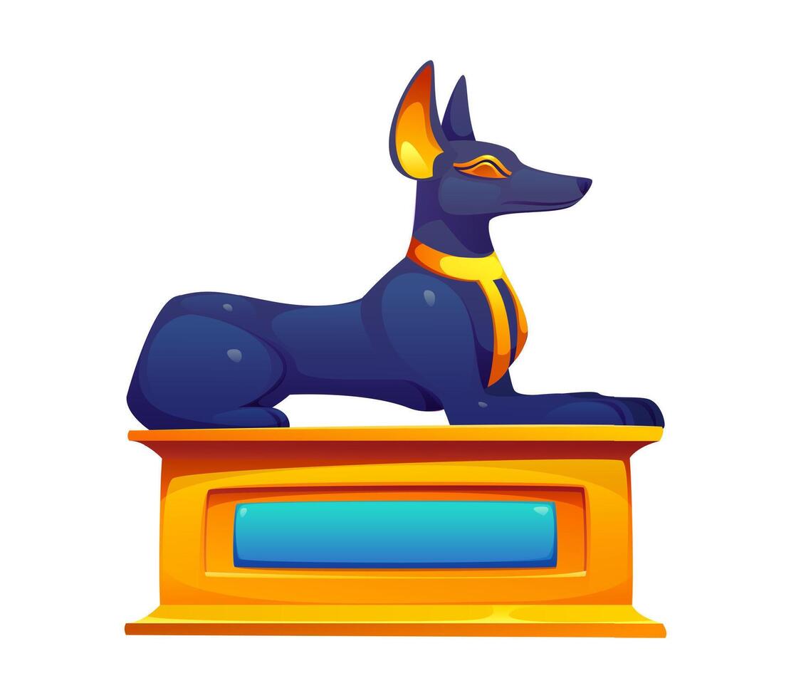 Cartoon Anubis, Egyptian god of the afterlife vector