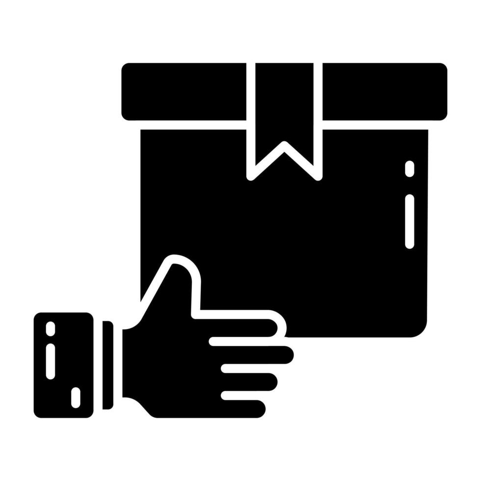Premium design icon of giving package vector