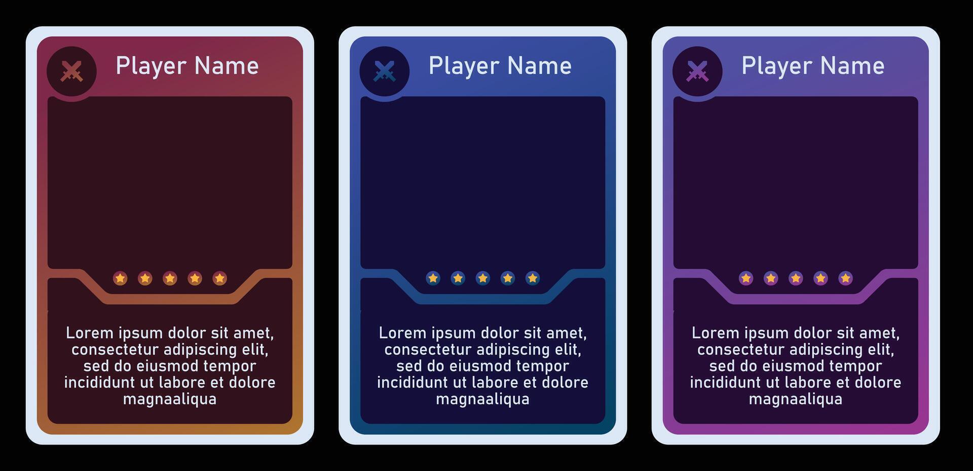 cool design card game template and two color blend. for card template, playing cards and game design vector