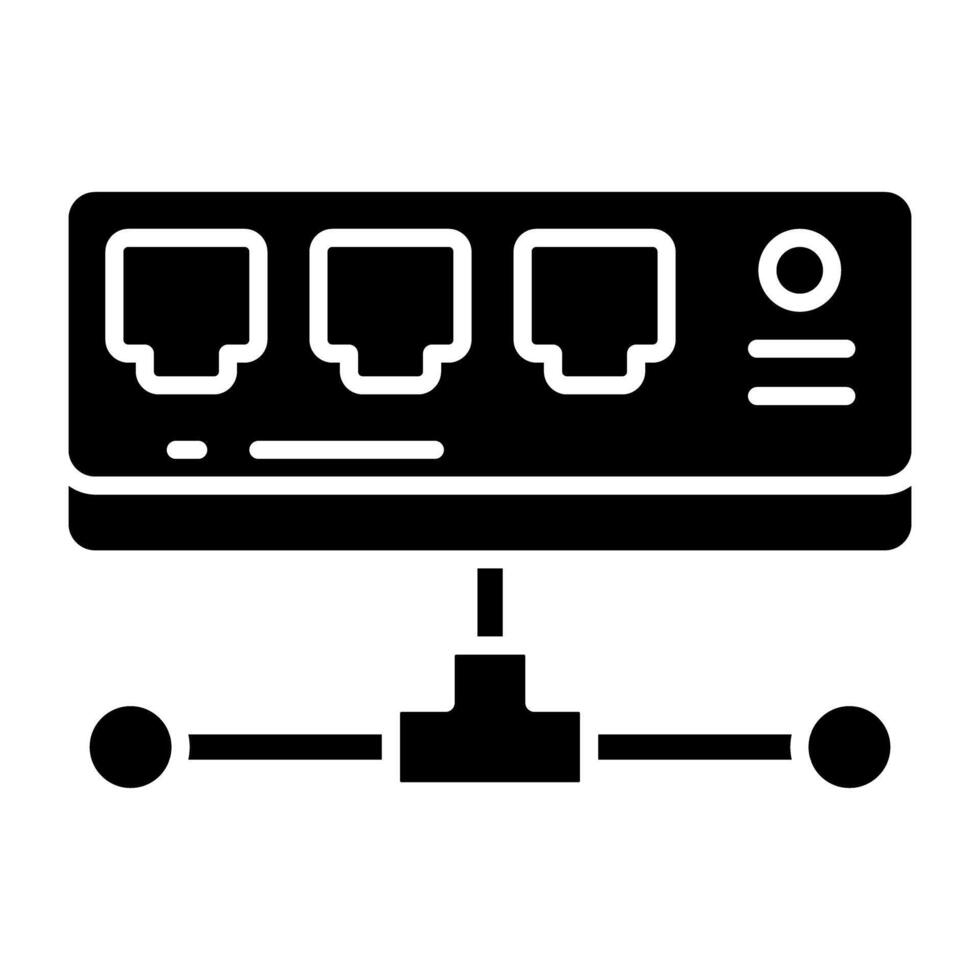 Perfect design icon of ethernet ports vector