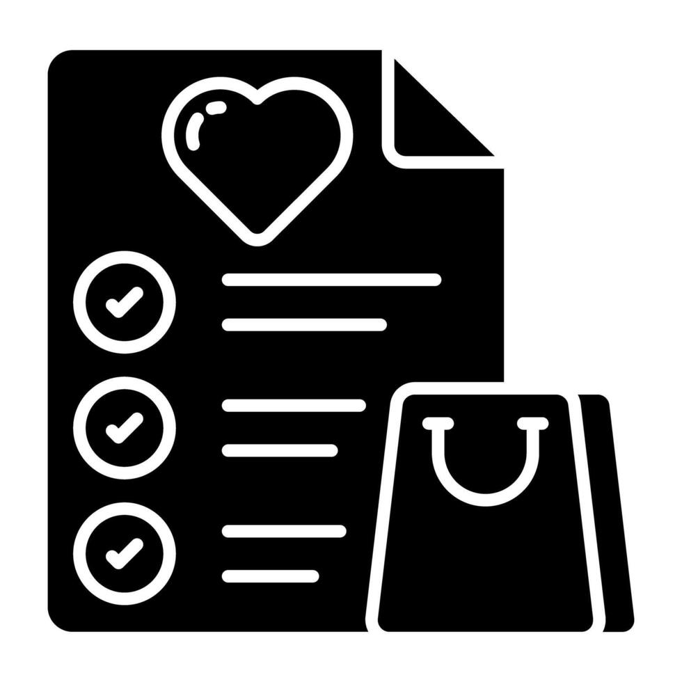 A beautiful design icon of wishlist vector