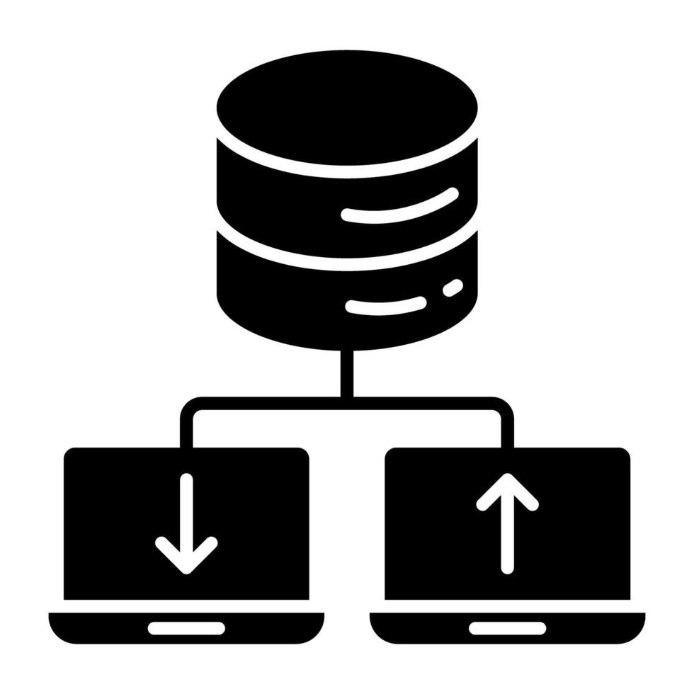 An icon design of db network vector