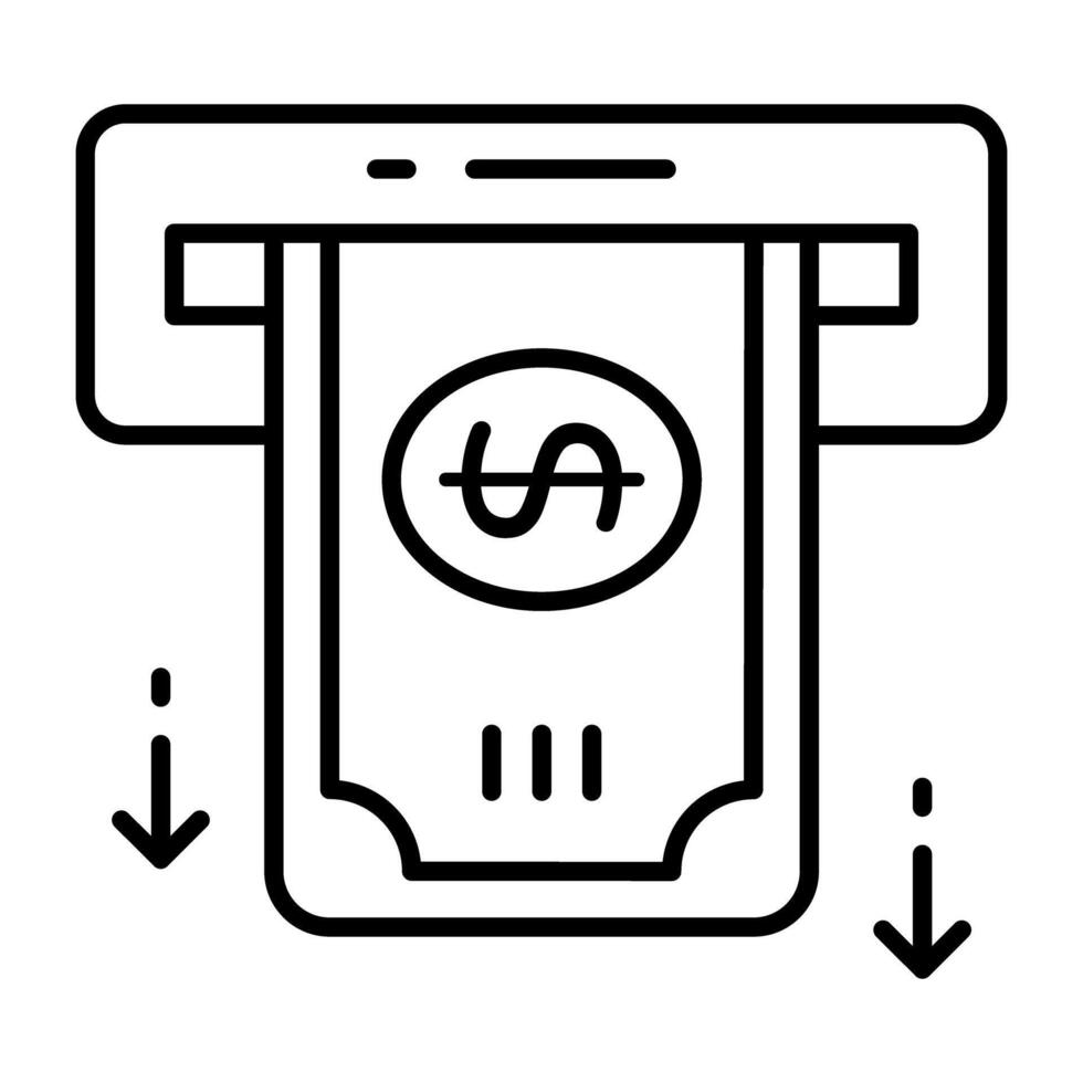 Creative designs icon of money withdrawal vector