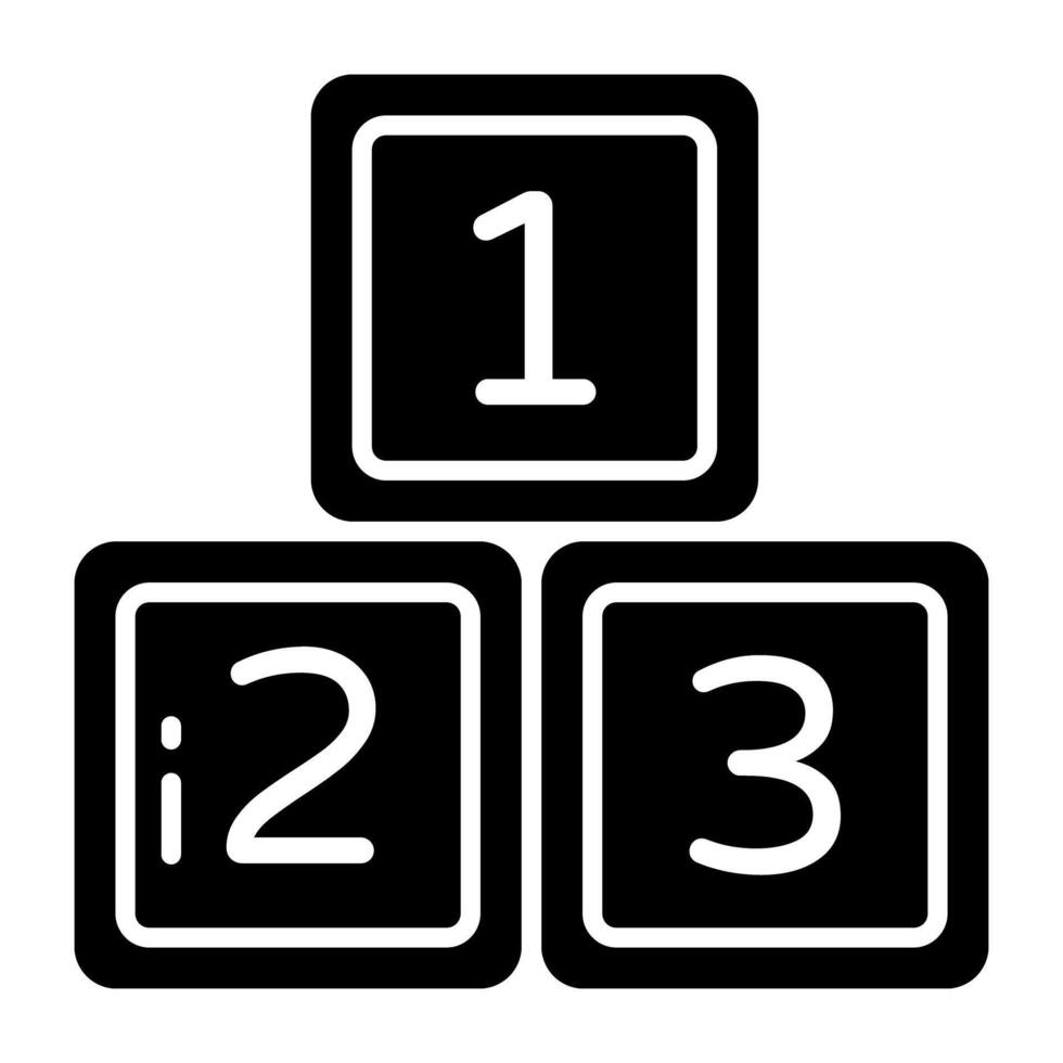 Editable design of counting blocks vector