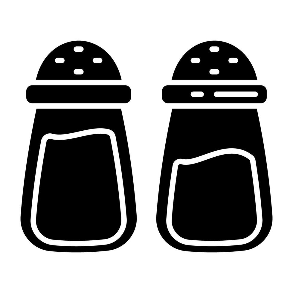 Trendy design of salt pots vector