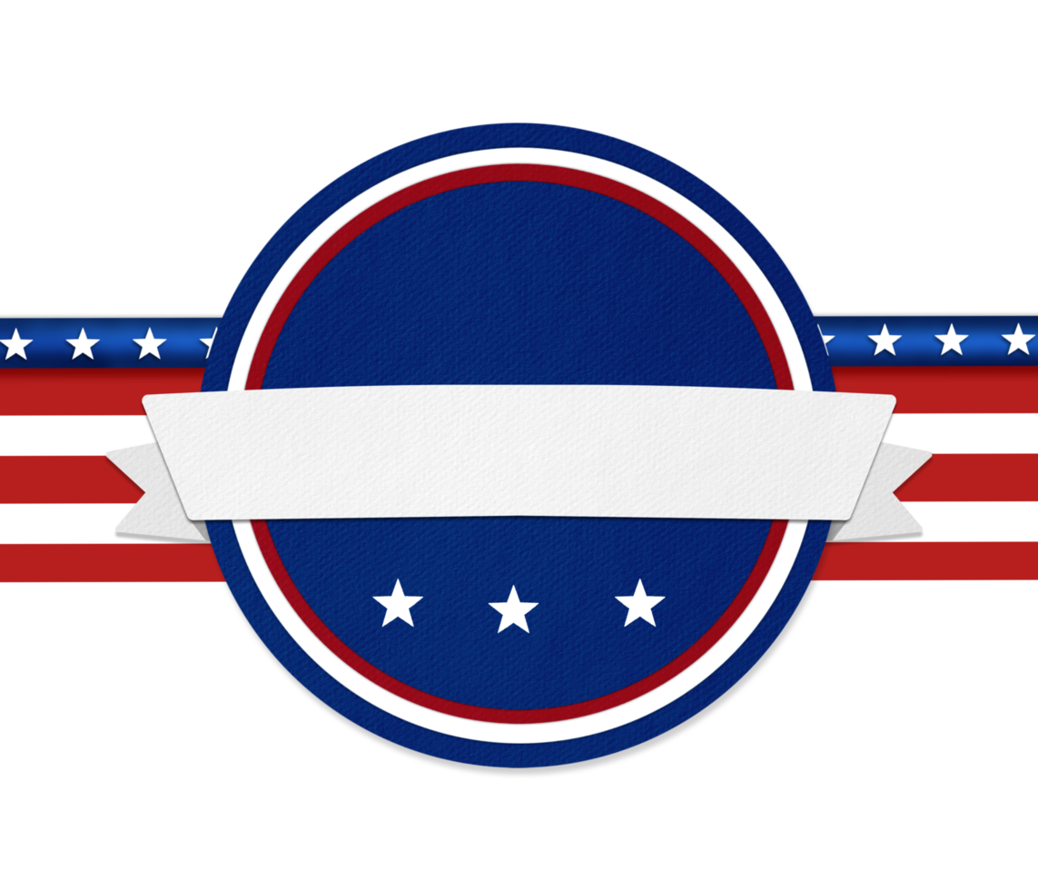 A patriotic american flag with a circle and stars png