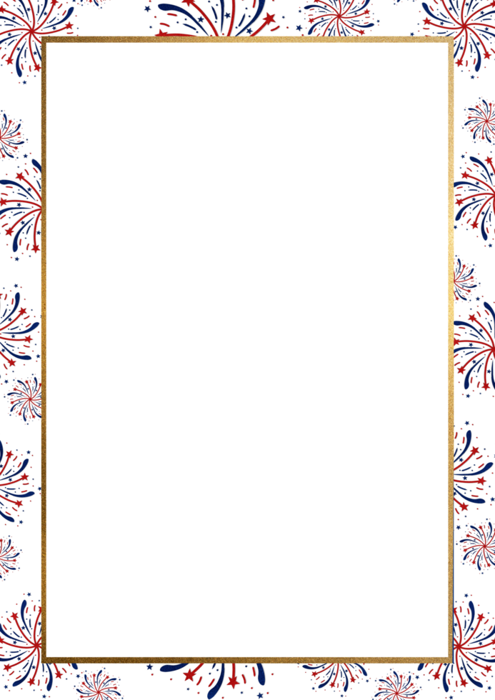 Fireworks border frame with a transparent background png