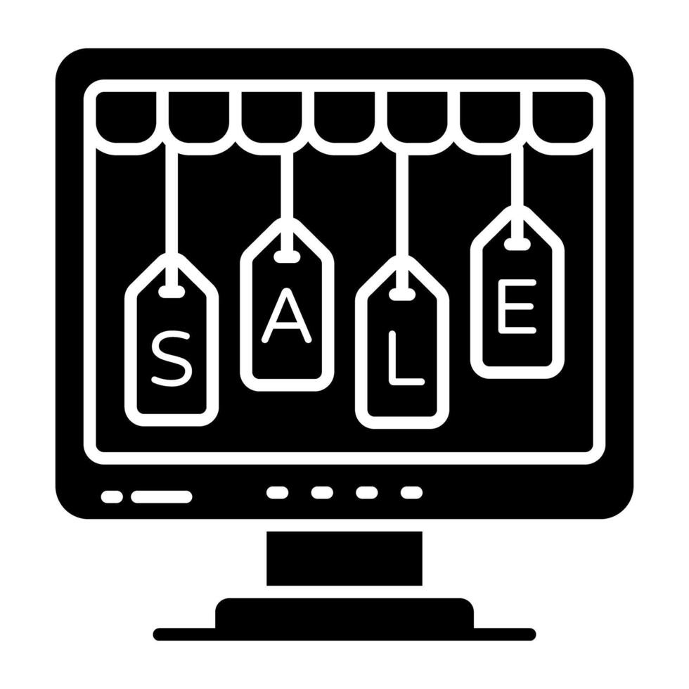 A perfect designs icon of online sale vector