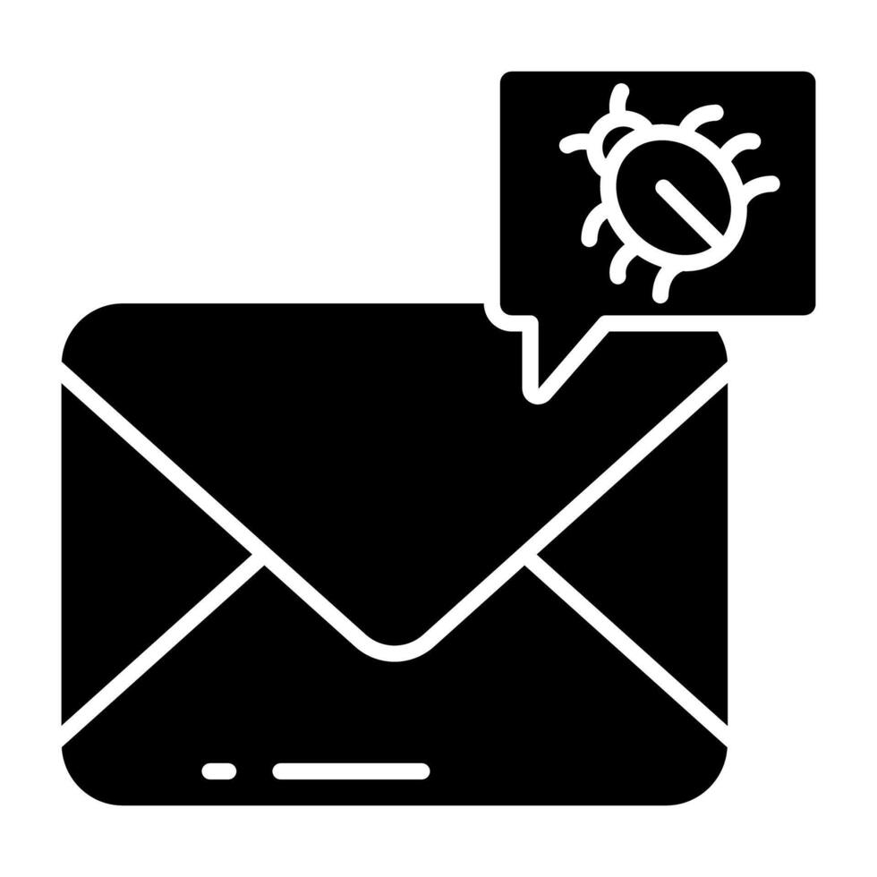 Infected mail icon in editable design vector